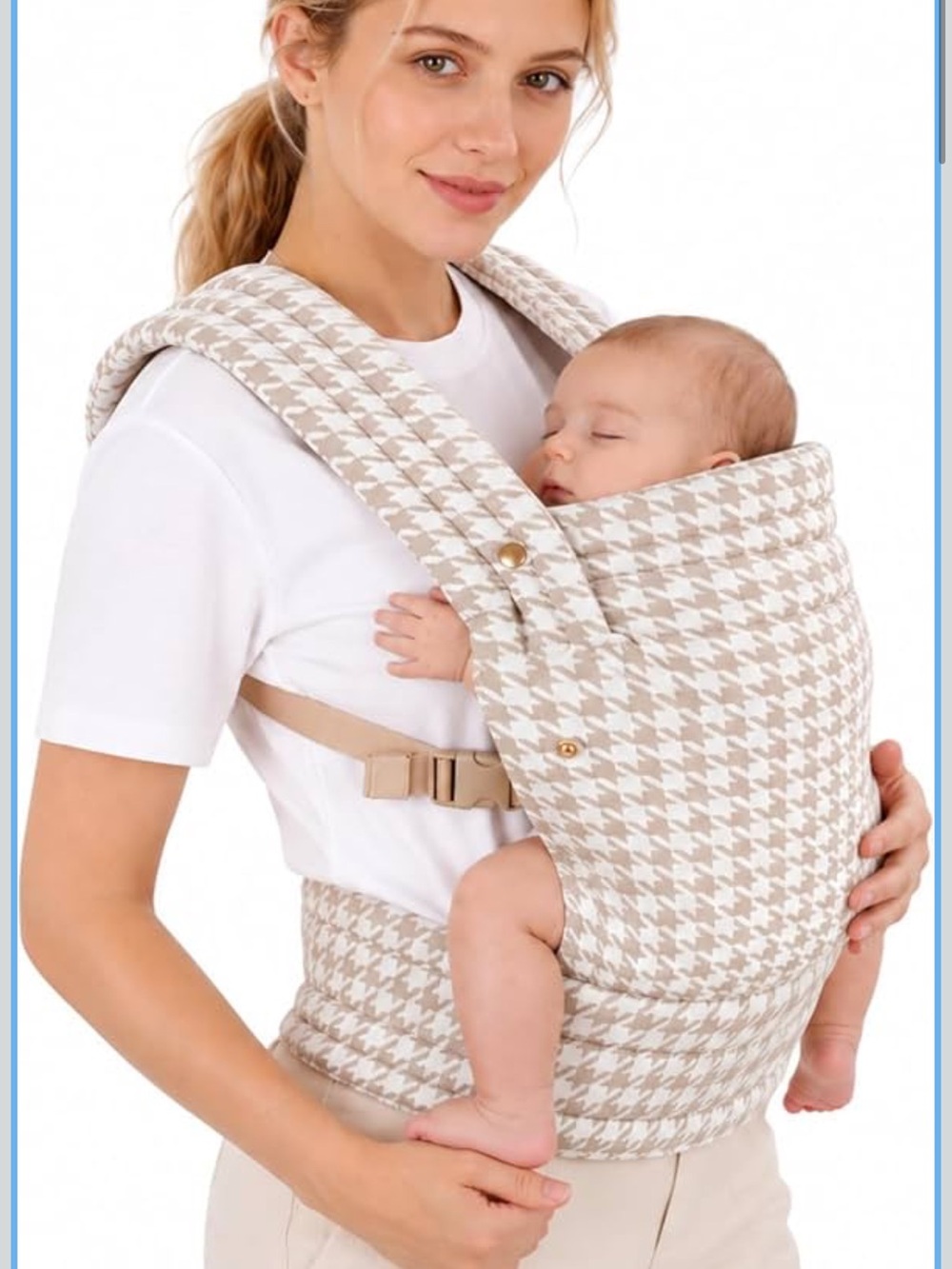Neutral Houndstooth Baby - Beige